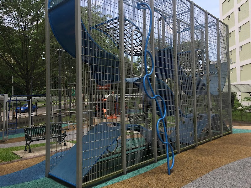 new wallholla playground in front blk 266